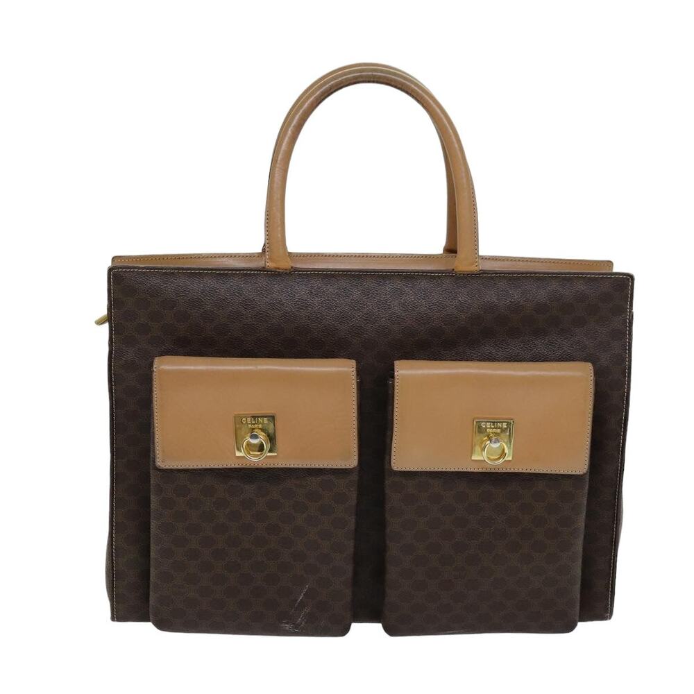 CELINE Macadam Canvas Tote Bag Pvc Brown - Picture 15 of 16